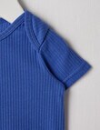 Teeny Weeny Rib Short-Sleeve Bodysuit, Indigo product photo View 02 S