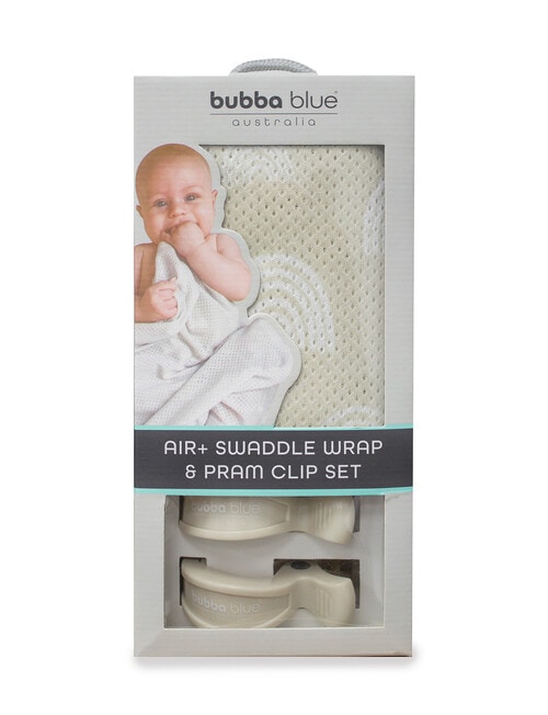 Bubba Blue Air+ Bamboo Wrap & Pram Clip Set, Sand Rainbow product photo View 04 L