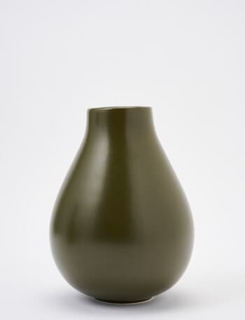 M&Co Form Vase, Olive, 18.5cm product photo