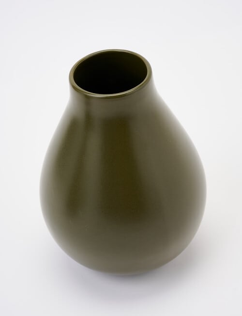 M&Co Form Vase, Olive, 18.5cm product photo View 02 L