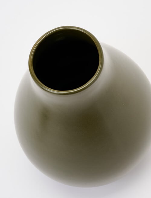 M&Co Form Vase, Olive, 18.5cm product photo View 03 L