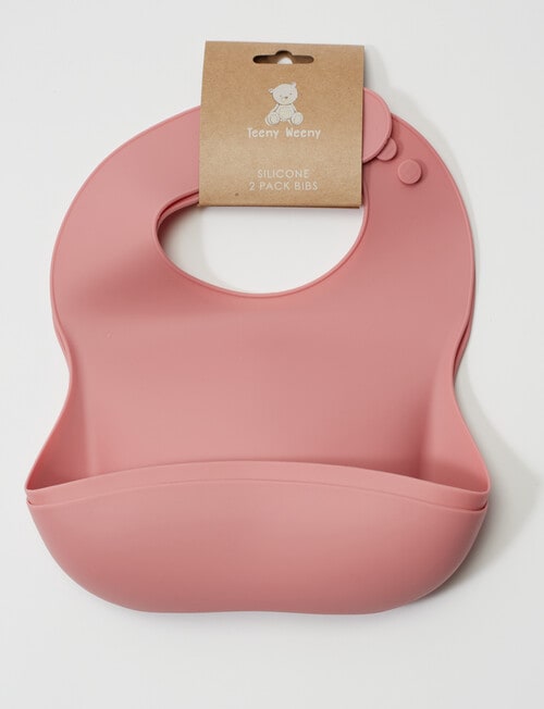 Teeny Weeny Silicone Bib, 2-Pack, Rose product photo View 02 L