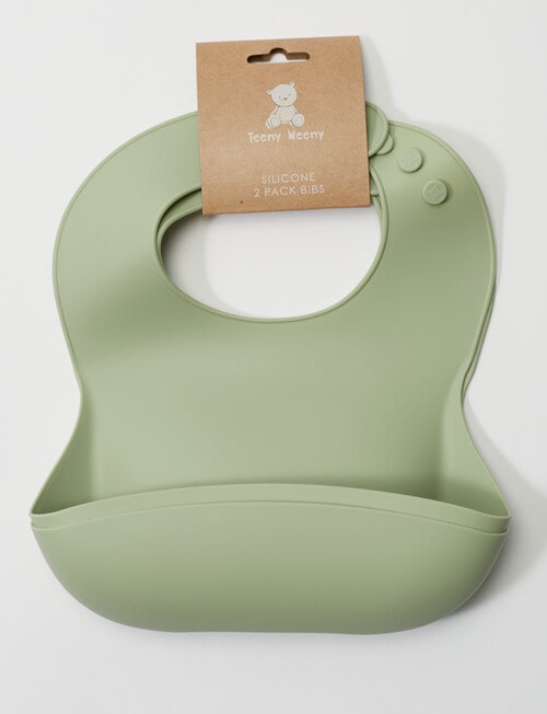 Teeny Weeny Silicone Bib, 2-Pack, Mint product photo View 02 L