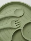 Teeny Weeny Silicone Plate with Lid & Cutlery, Mint product photo View 06 S