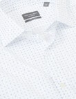 Van Heusen Floral Mid Check Long Sleeve Tailored Shirt, White & Blue product photo View 04 S