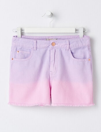 Switch Ombre Denim Short, Lavender & Bubblegum Pink product photo