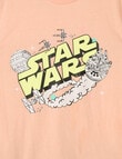 Licensed Star Wars Cosmic PJ Set, Peach & Navy, 3-8 product photo View 02 S