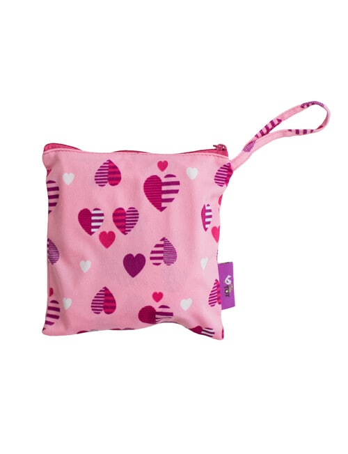 Tidy Tot Cover & Catch Bib, Pink Heart product photo View 03 L