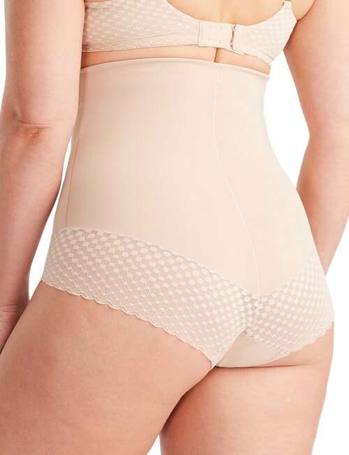 Nancy Ganz Revive Lace High Waist Brief, Taupe product photo View 02 L