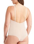 Nancy Ganz Sheer Infinity Bodysuit, Warm Taupe product photo View 02 S