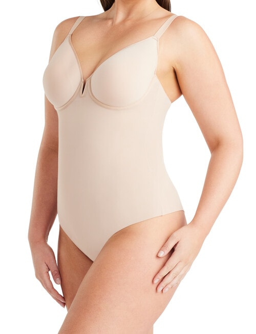 Nancy Ganz Sheer Infinity Bodysuit, Warm Taupe product photo View 04 L