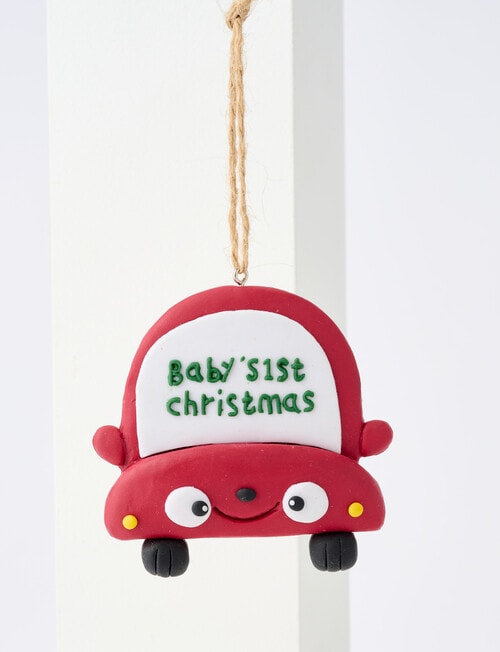 Home Of Christmas Baby's First Christmas Clay Car, Red product photo