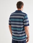 Line 7 Terry Short Sleeve Polo Shirt, Teal product photo View 02 S