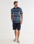Line 7 Terry Short Sleeve Polo Shirt, Teal product photo View 03 S