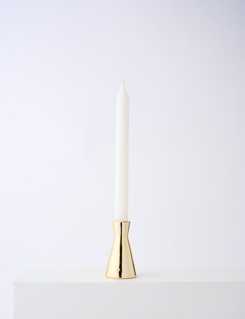 Home Of Christmas Luxe Candlestick Holder, Gold, Small product photo