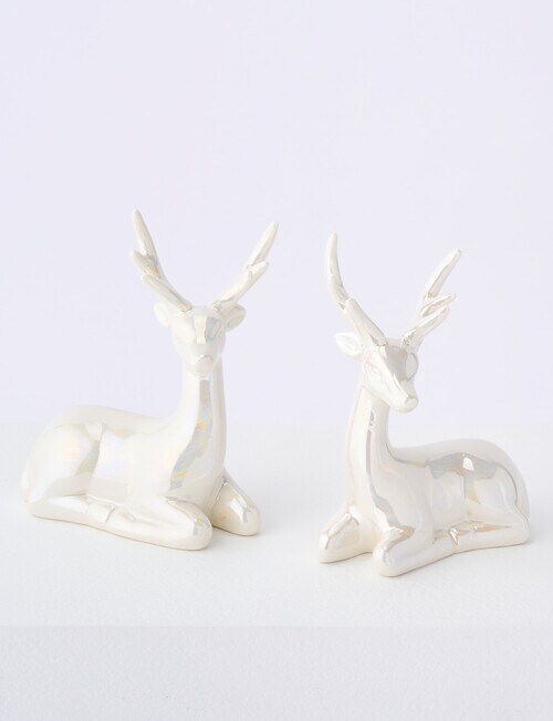 Home Of Christmas Ceramic Deer, Right, White Room Decorations