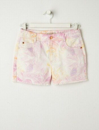 Switch Marble Denim Short, Pink product photo