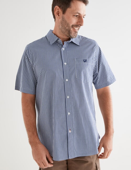 Line 7 Kalani Short Sleeve Shirt, Navy product photo View 04 L