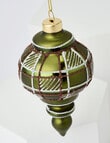 Home Of Christmas Plaid Glass Finial, Olive product photo View 02 S