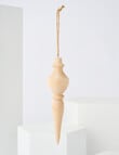 Home Of Christmas Natural Wood Finial, 17cm product photo