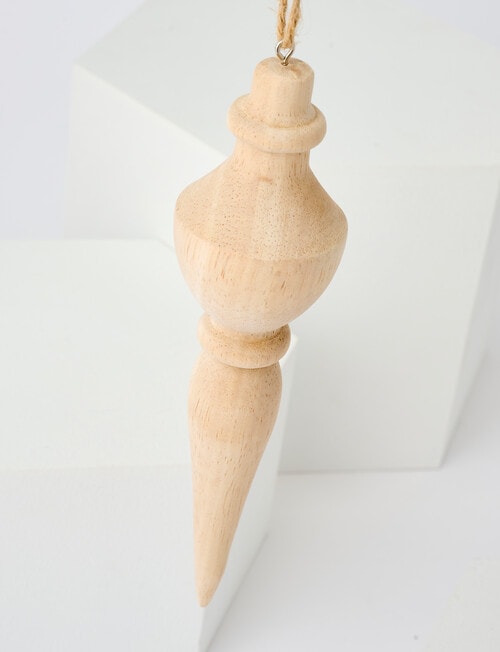 Home Of Christmas Natural Wood Finial, 17cm product photo View 02 L