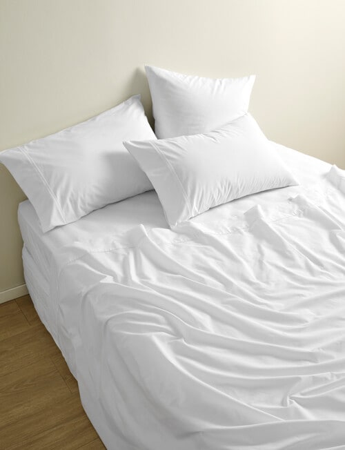 Haven 225TC Cotton Rich Sheet Set, White product photo