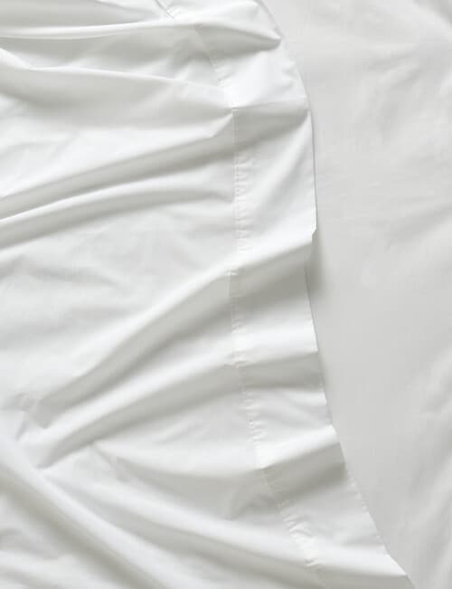 Haven 225TC Cotton Rich Flat Sheet, White product photo