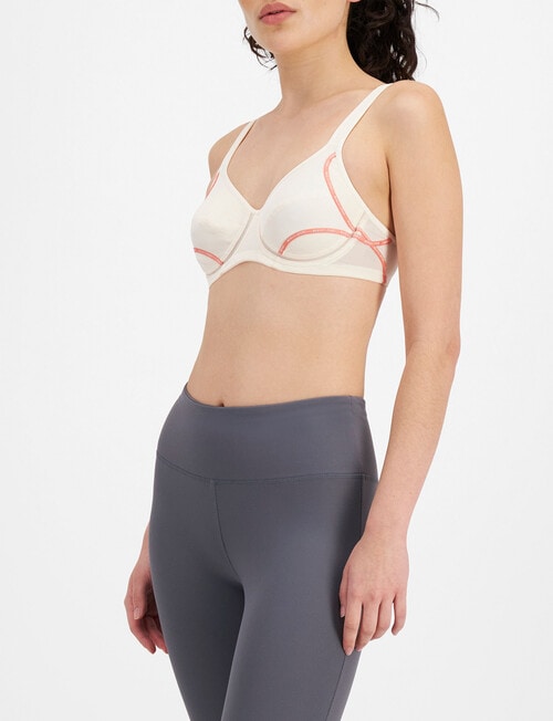 Berlei Active Electy Underwire Bra, 2-Pack, Snow Blossom & Charcoal, A-E product photo View 02 L