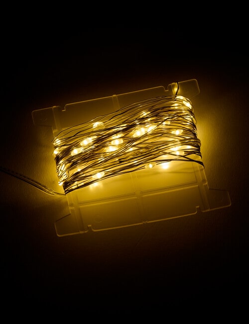 Christmas Shop Micro String Lights, AA Battery, Warm White product photo View 04 L