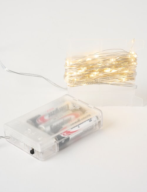 Christmas Shop Micro String Lights, AA Battery, Warm White product photo View 05 L