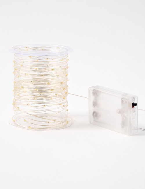 Christmas Shop Micro String Lights, AA Battery, Warm White product photo View 06 L