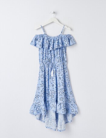 Switch Floral Drop Hem Dress, Cornflower Blue product photo