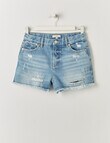 Switch Distressed Denim Short, Mid Blue product photo