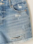 Switch Distressed Denim Short, Mid Blue product photo View 04 S