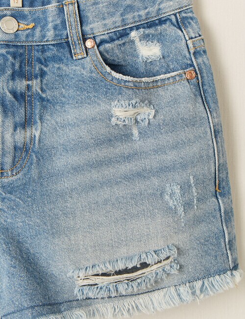 Switch Distressed Denim Short, Mid Blue product photo View 04 L