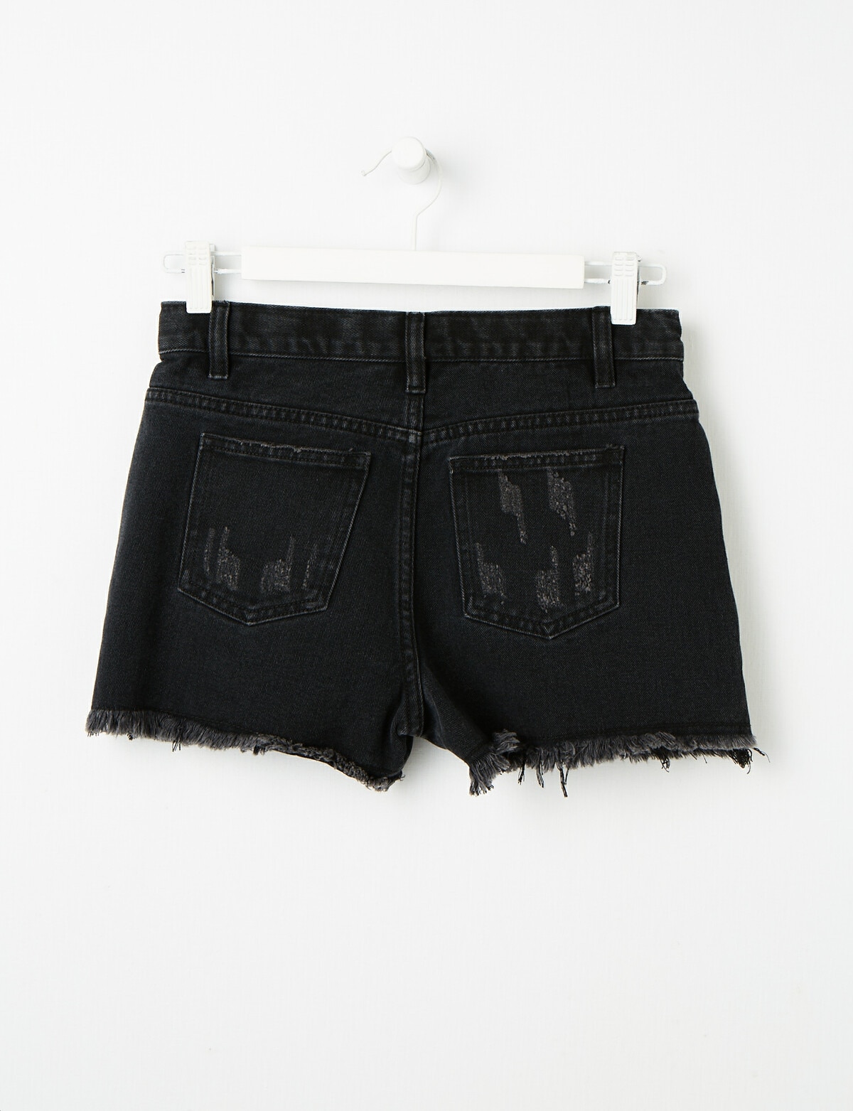 Switch Distressed Denim Short, Washed Black - Shorts