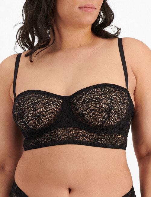 Berlei Because Lace Strapless Bra, Black, A-DD product photo View 02 L