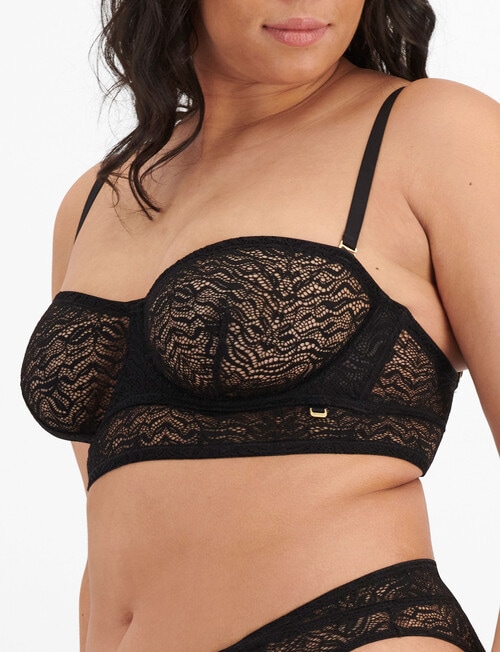 Berlei Because Lace Strapless Bra, Black, A-DD product photo View 03 L