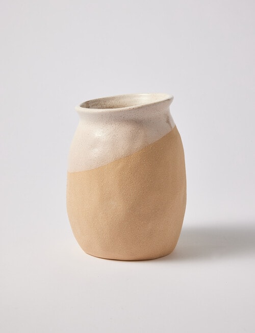 M&Co Catalina Vase, Medium, Sand product photo
