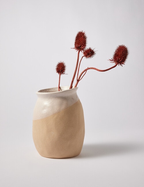 M&Co Catalina Vase, Medium, Sand product photo