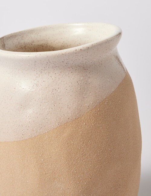 M&Co Catalina Vase, Medium, Sand product photo View 03 L
