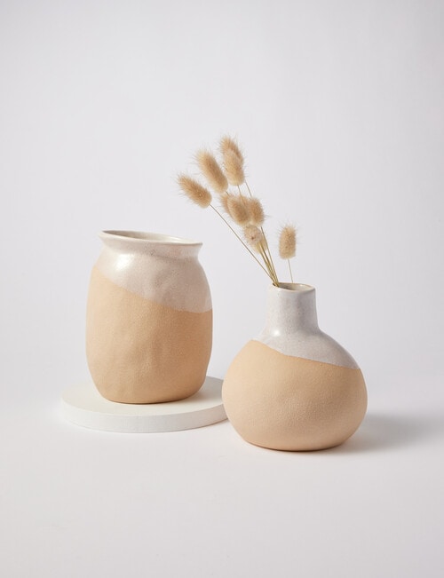 M&Co Catalina Vase, Medium, Sand product photo View 04 L