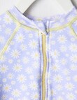 Teeny Weeny Daisy Long-Sleeve Rashsuit, Lilac product photo View 03 S