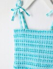 Teeny Weeny Check 1-Piece Swimsuit, Teal product photo View 02 S