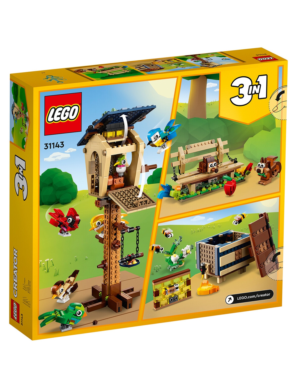 LEGO Creator 3-in-1 3-in-1 Birdhouse, 31143 - Lego & Construction