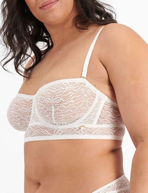 Berlei Because Lace Strapless Bra, White, A-DD product photo View 02 L