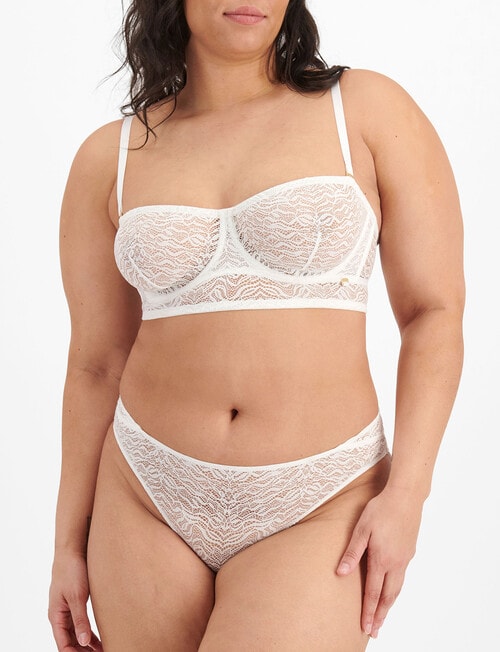 Berlei Because Lace Strapless Bra, White, A-DD product photo View 05 L