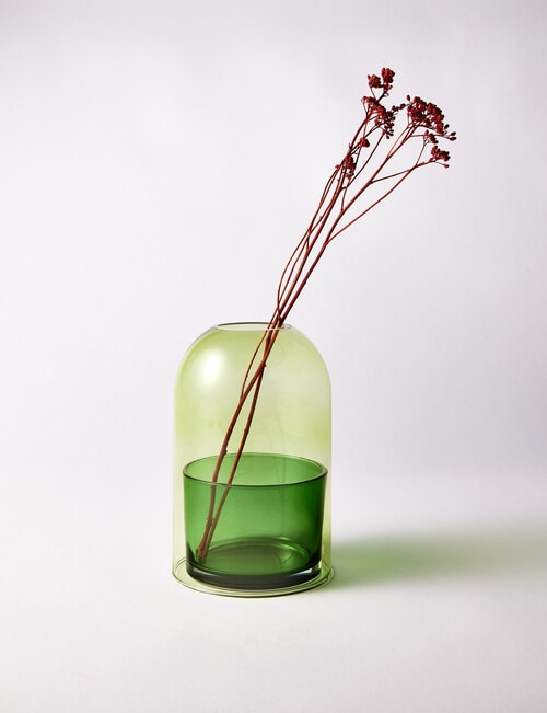 M&Co Two-Piece Glass Vessel, Olive product photo View 04 L