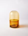 M&Co Two-Piece Glass Vessel, Amber product photo