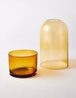 M&Co Two-Piece Glass Vessel, Amber product photo View 02 S